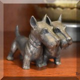 D12. Cast metal miniature dogs. 